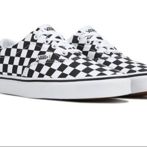 checkered lace up vans